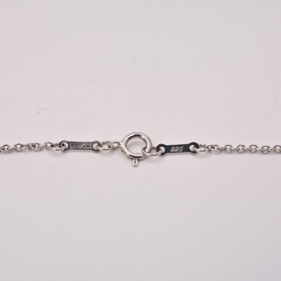Tiffany & Co. Open Heart Elsa Peretti Necklace 925 Silver Women Used B Condition