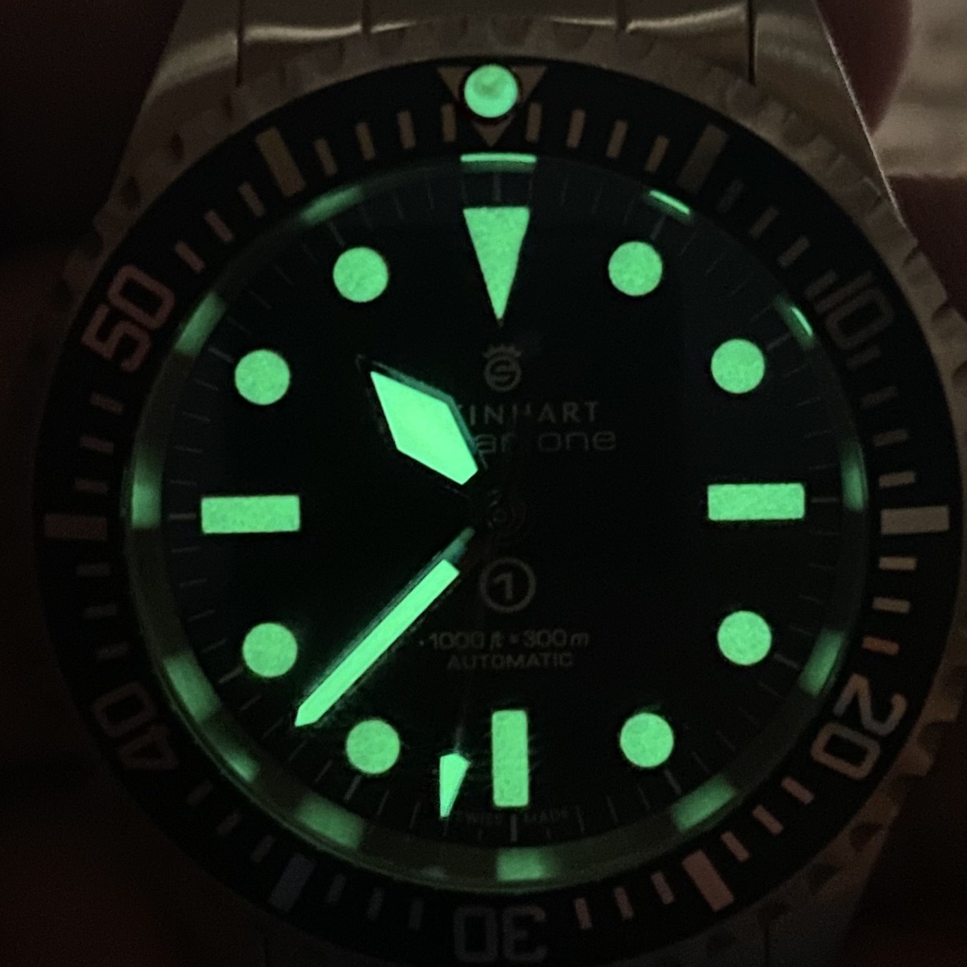 Steinhart Ocean One Vintage Military OVM Black Automatic Diver Watch 42mm