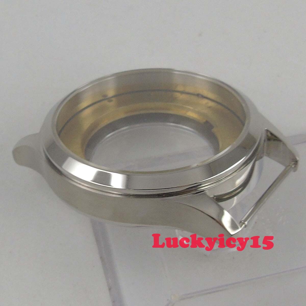 Polished 42mm sapphire glass Stianless steel watch case fit Miyota movement C20