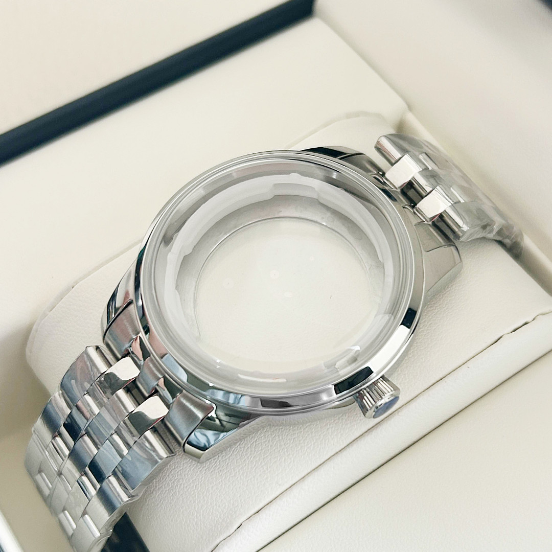 40MM Watch Case and Strap Cocktail Stainless Steel Fit 7S26 NH35 NH38 Movement