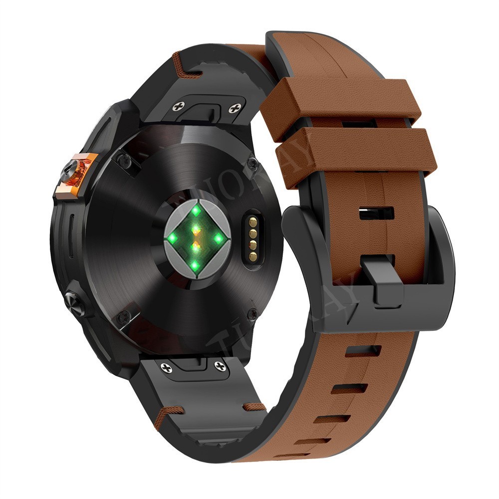 Silicone Leather Band Strap For Garmin Watch Fenix 8 E 7X 7 6X 6 5 5X Enduro 3 2