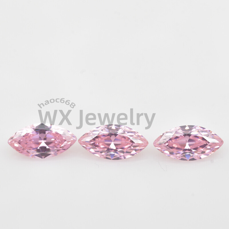 100pcs 1.5×3~10x20mm Pink colore Marquise Loose Cubic Zirconia 5A Wholesale