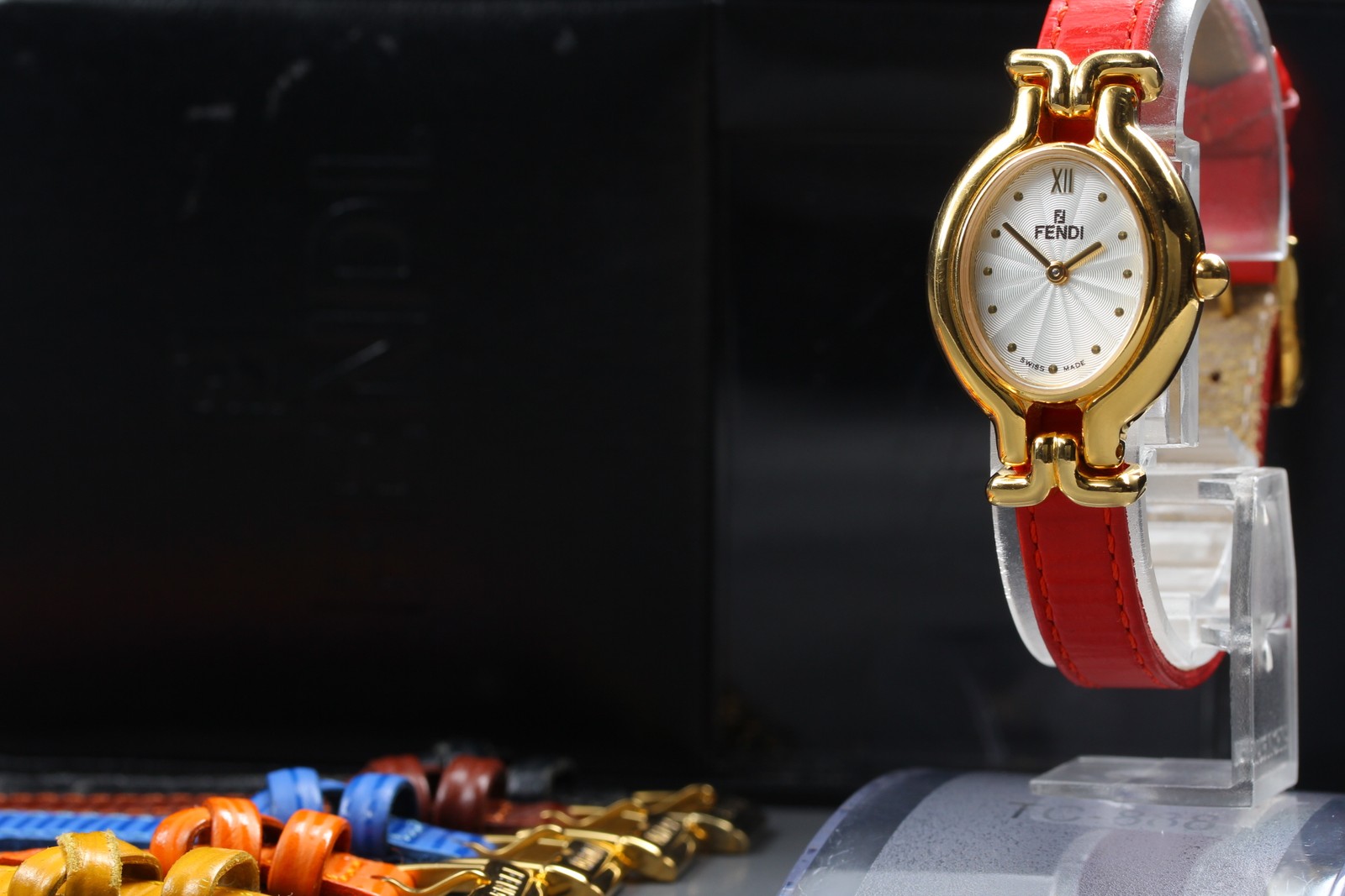 [Near MINT w/Box] FENDI 640L 6colors Change Belts Chameleon Quartz Women’s Watch