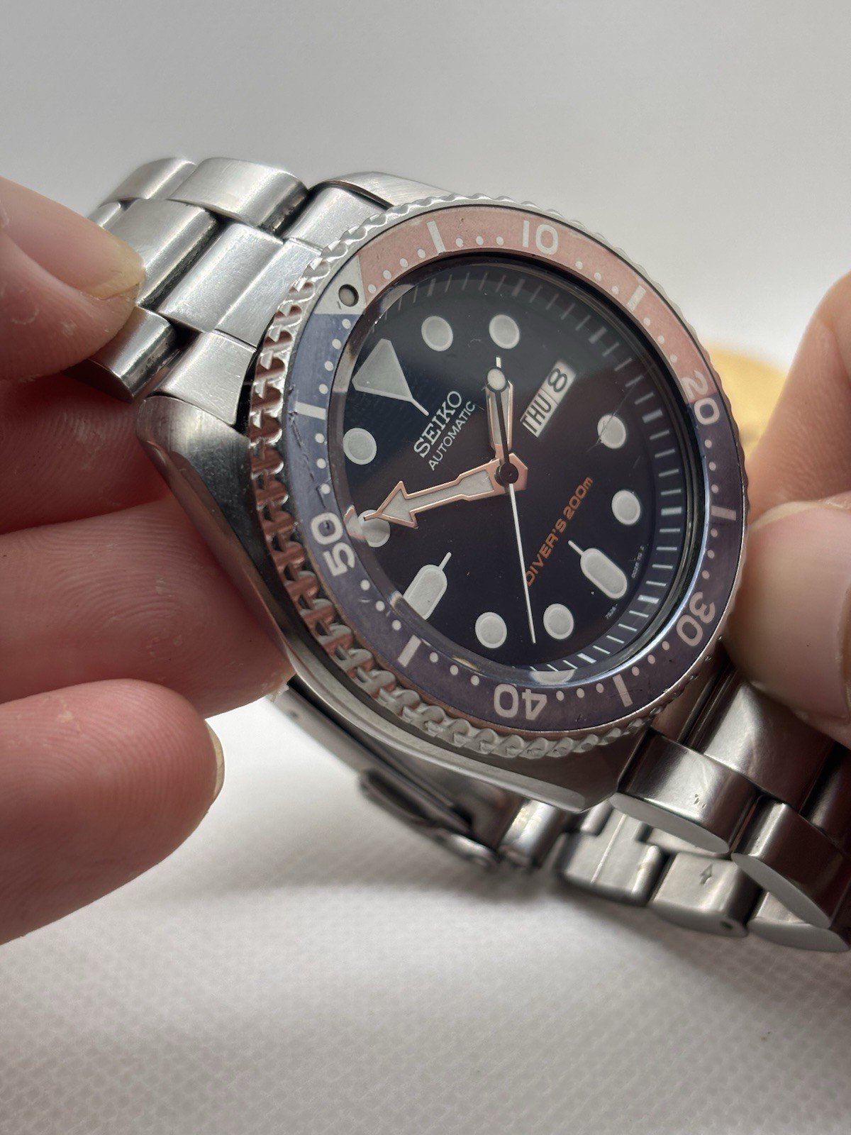 SEIKO 5 7S26-0020 SKX009 PEPSI Scuba 200m Men’s AT Watch JAPAN