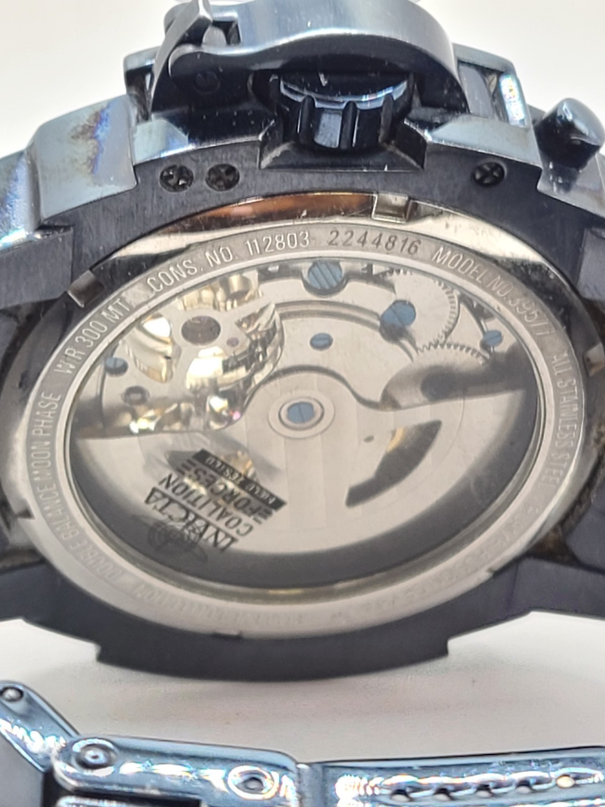 48mm Auto MOON PHASE | Blue Abalone Dial & Bracelet | MAN OF WAR Invicta Watch