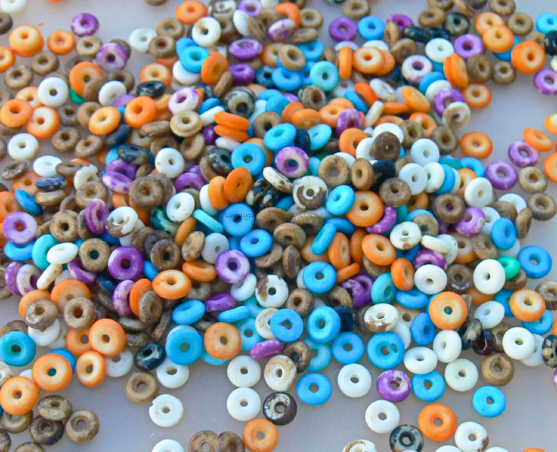 Assorted Disc/Rondelle Bone Spacer Beads 5mm 50 Pcs #0GAR