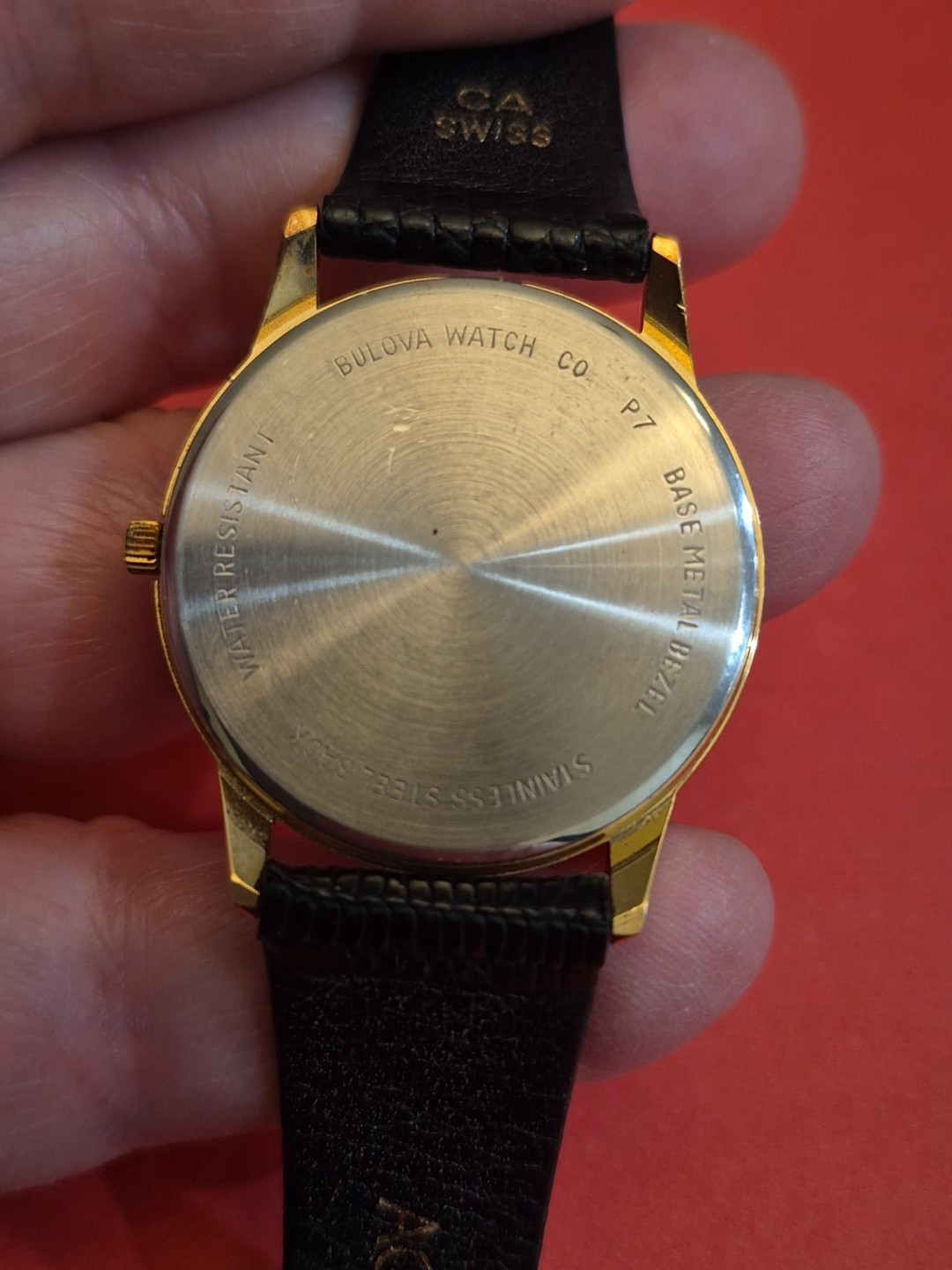 Very Rare McDonald’s Store Manager Bulova Accutron Watch Lizard Band Gold Plated