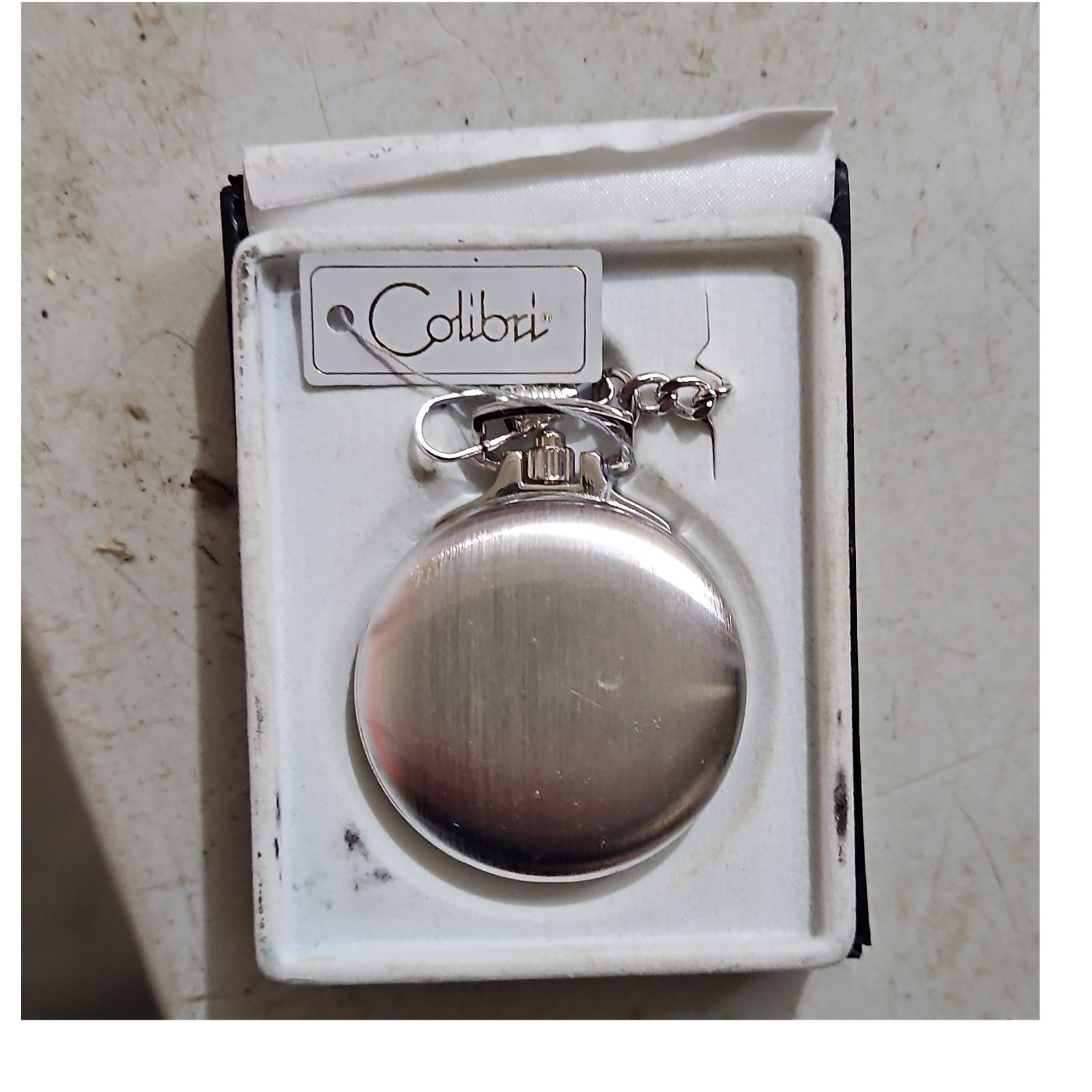 Colibri Rhapsody Brushed Silver Pocket Watch Open Face RHAPSODYPW 572101