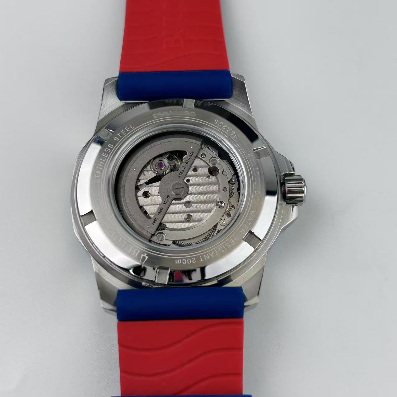 New Bulova Marine Star White Dial Blue Rubber Strap Men’s Automatic Watch 98A225