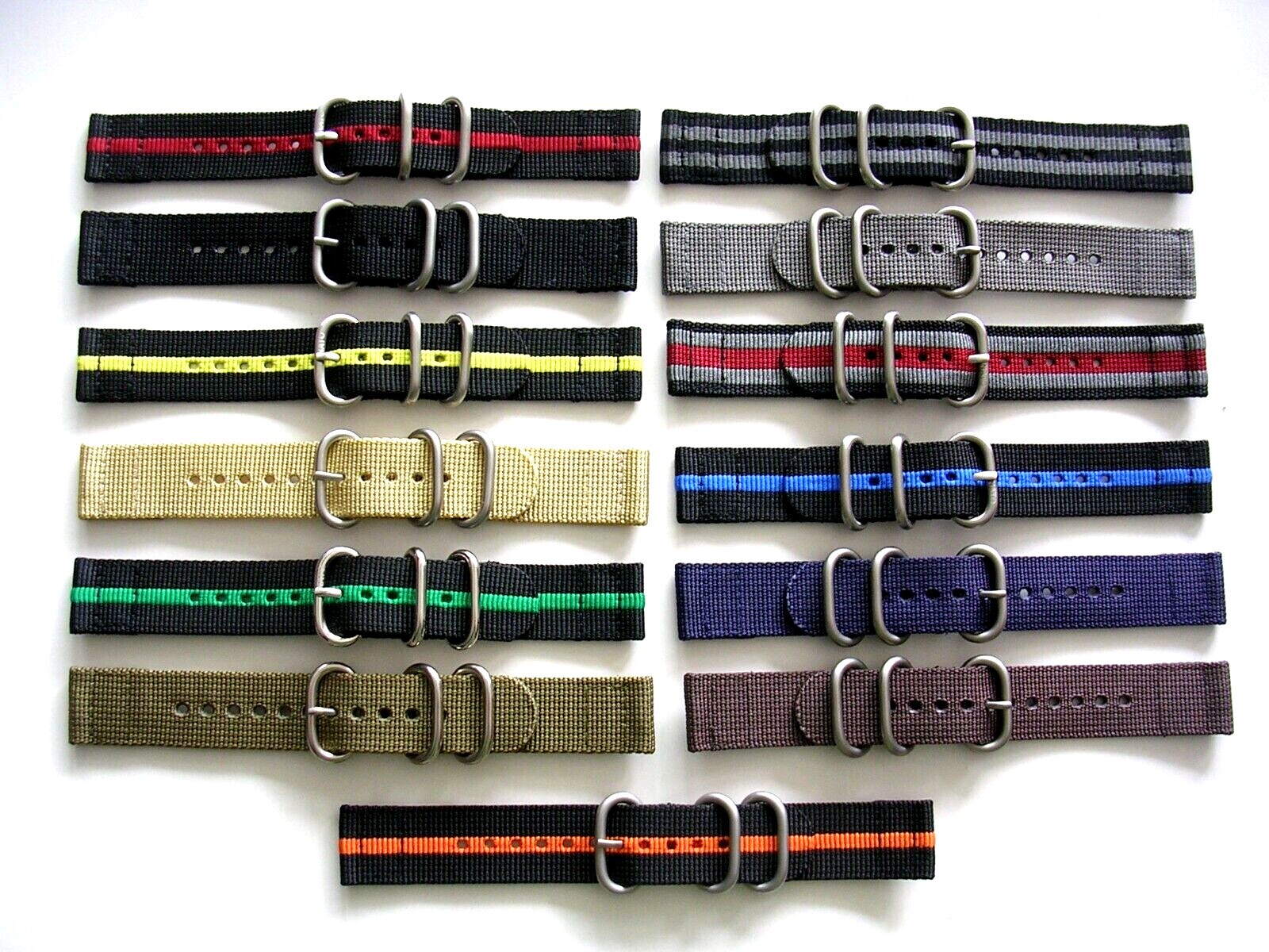 NATO G10 2pc UTC Ballistic nylon RAF strap Military watchband stitched IW SUISSE