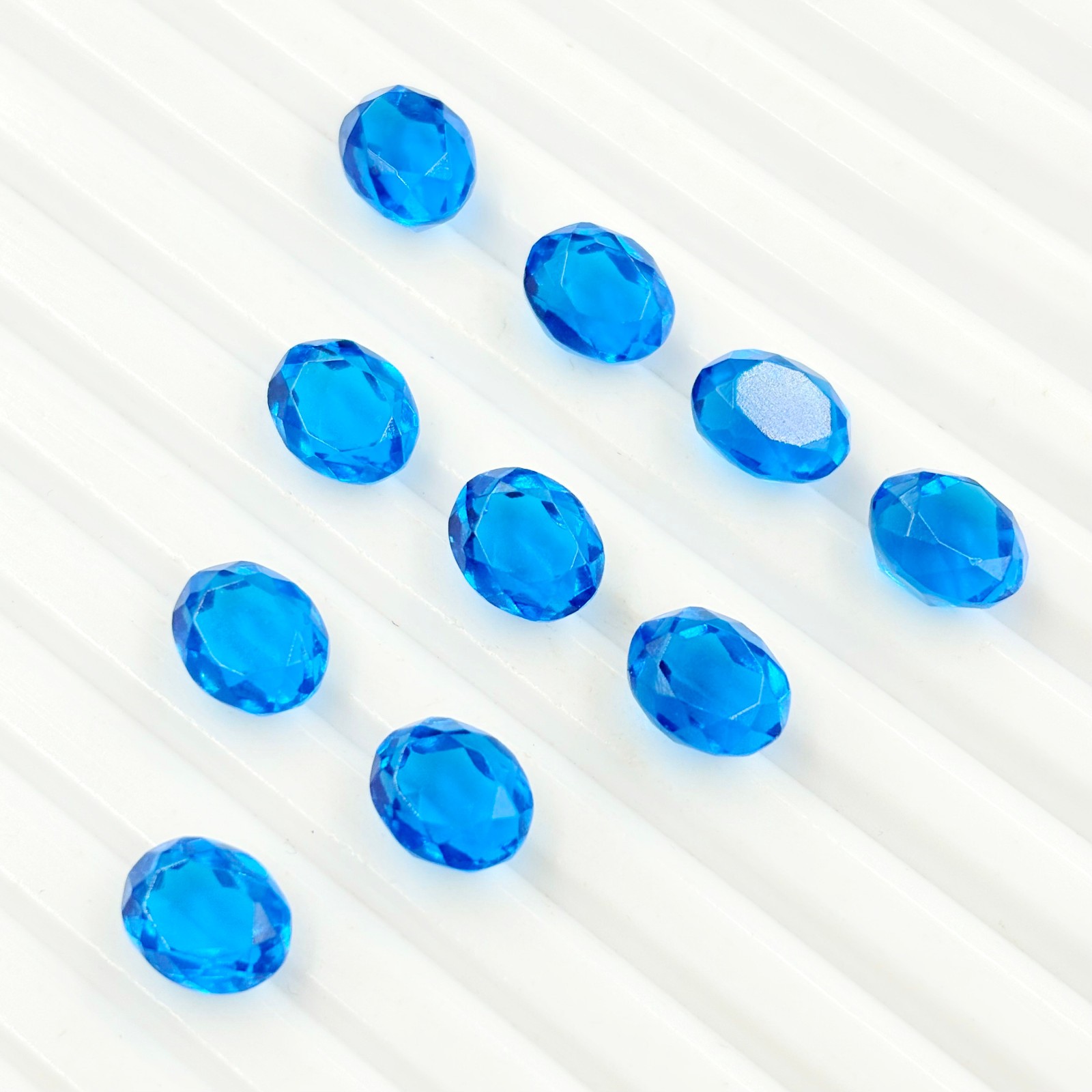 30 Pieces Faceted Blue Topaz Hydro Quartz Gemstone -6x8mm-10x20mm Approx.