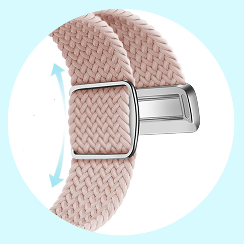 For Samsung Galaxy Fit3 SM-R390 Sports Magnetic Braided Nylon Strap Watch Band