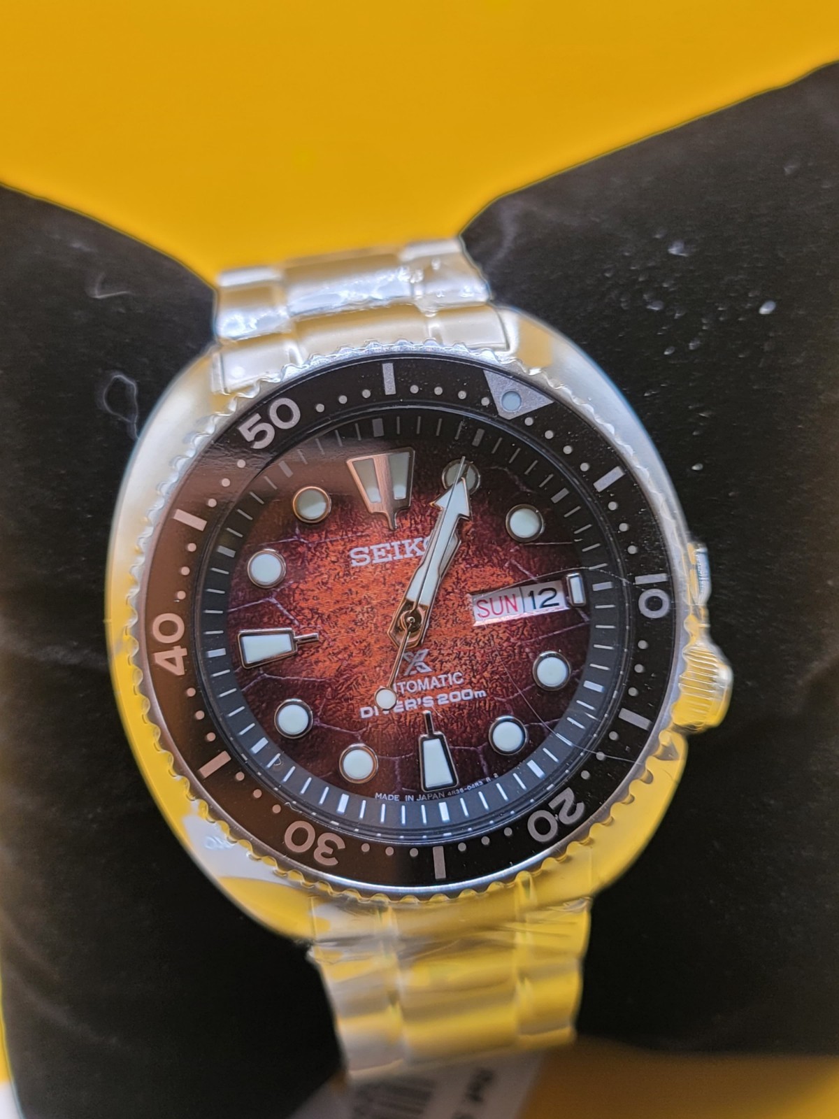 Seiko Brown Turtle Shell Dial Automatic 4R36 Men’s Watch SRPH55