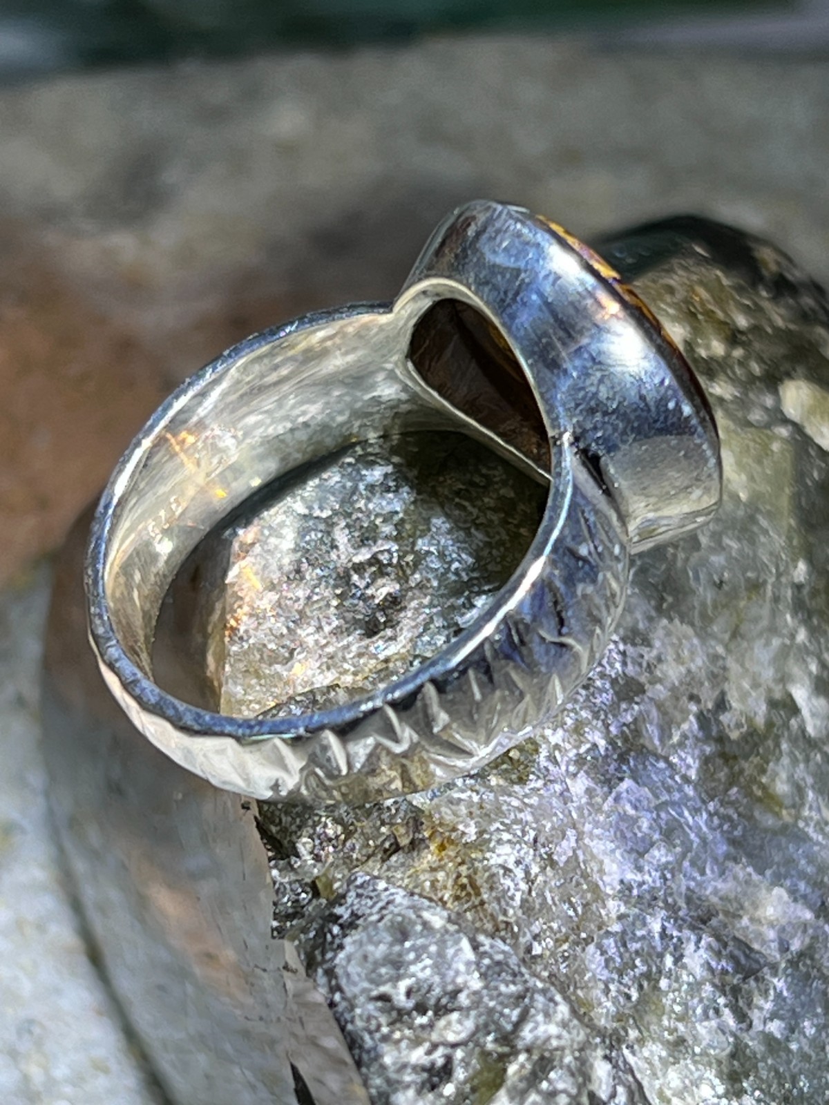 Boulder Opal Sunday Prize Crystal Track Opulent Azure Sterling Silver Ring Deuter