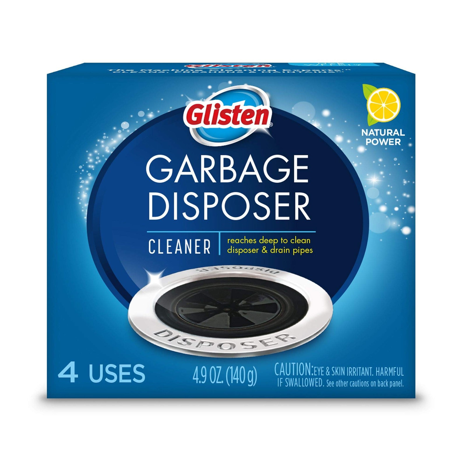 Glisten Garbage Disposal Cleaner and Odor Eliminator 1.23 Ounce (Pack of 4)