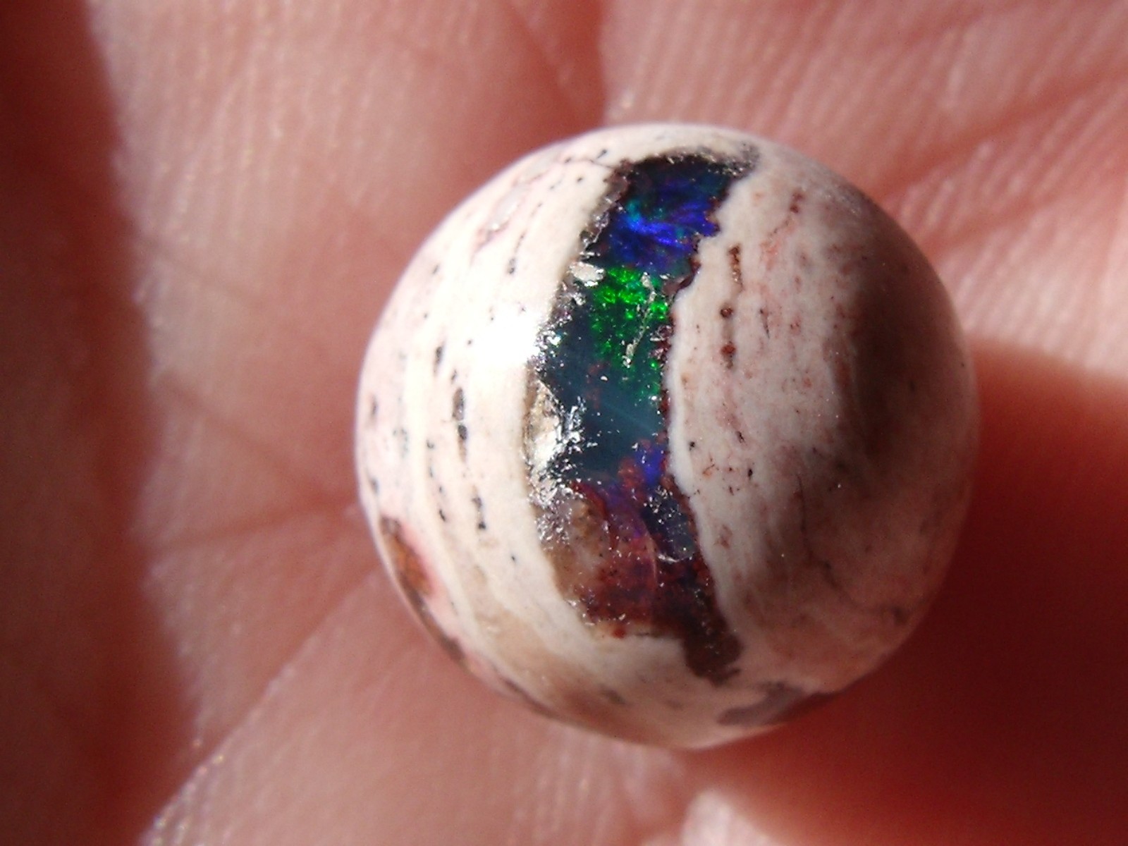 7.71 Ct. Mexican Cantera fire opal bead