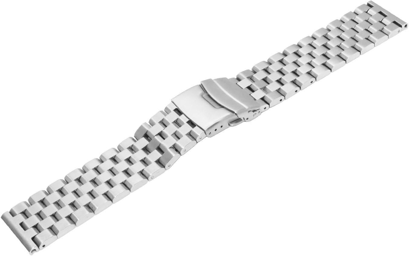 Brushed Metal Watch Bands for Men Women Solid Stainless Steel Watch Band 18/2…