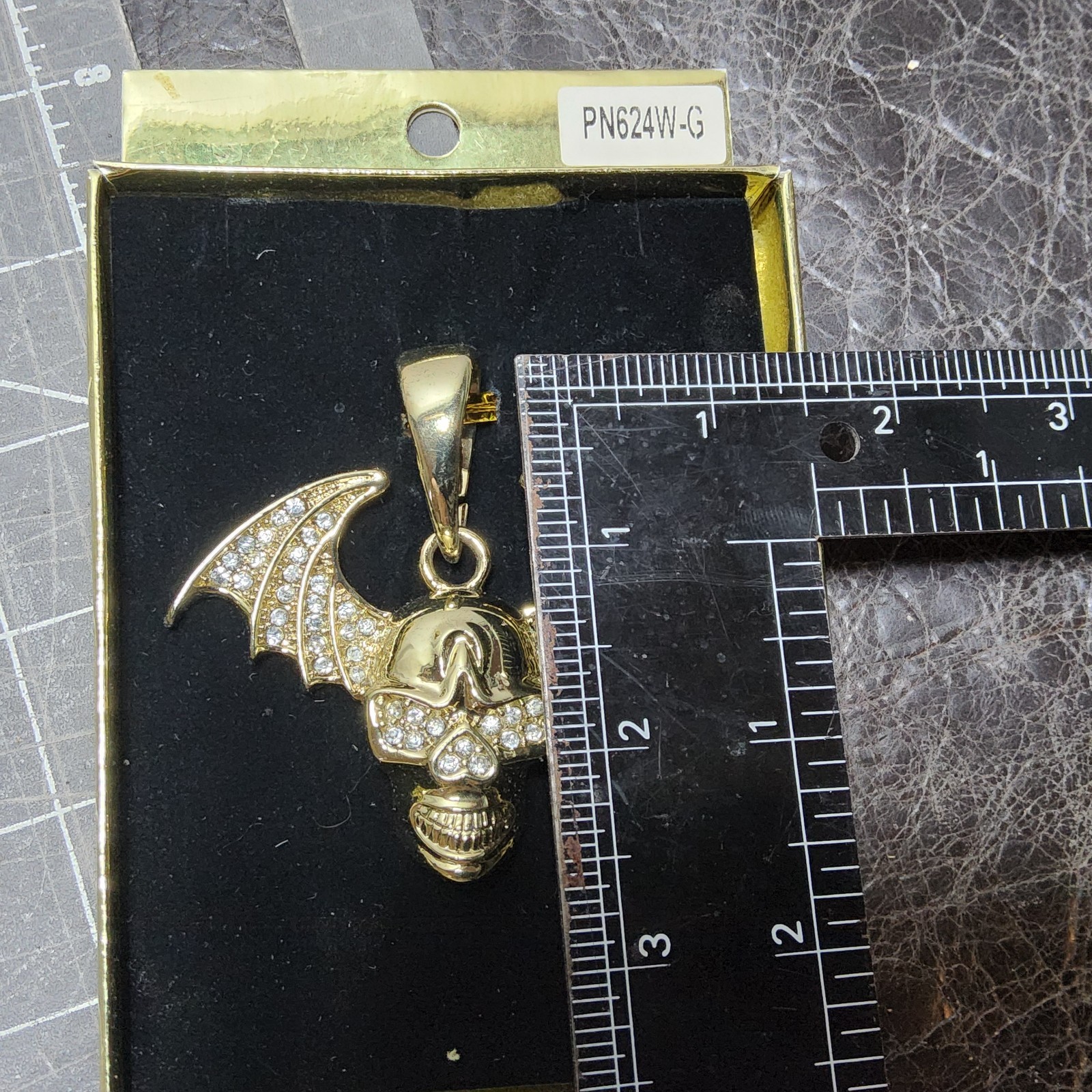 15 Blinged out phat ice plated pendants winged skulls rhinestones caps turntable