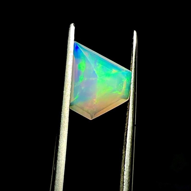 Faceted Ethiopian Fire Opal: 1.80 Carat Fancy Gemstone (11x10x6.40MM) SBR- Z-168