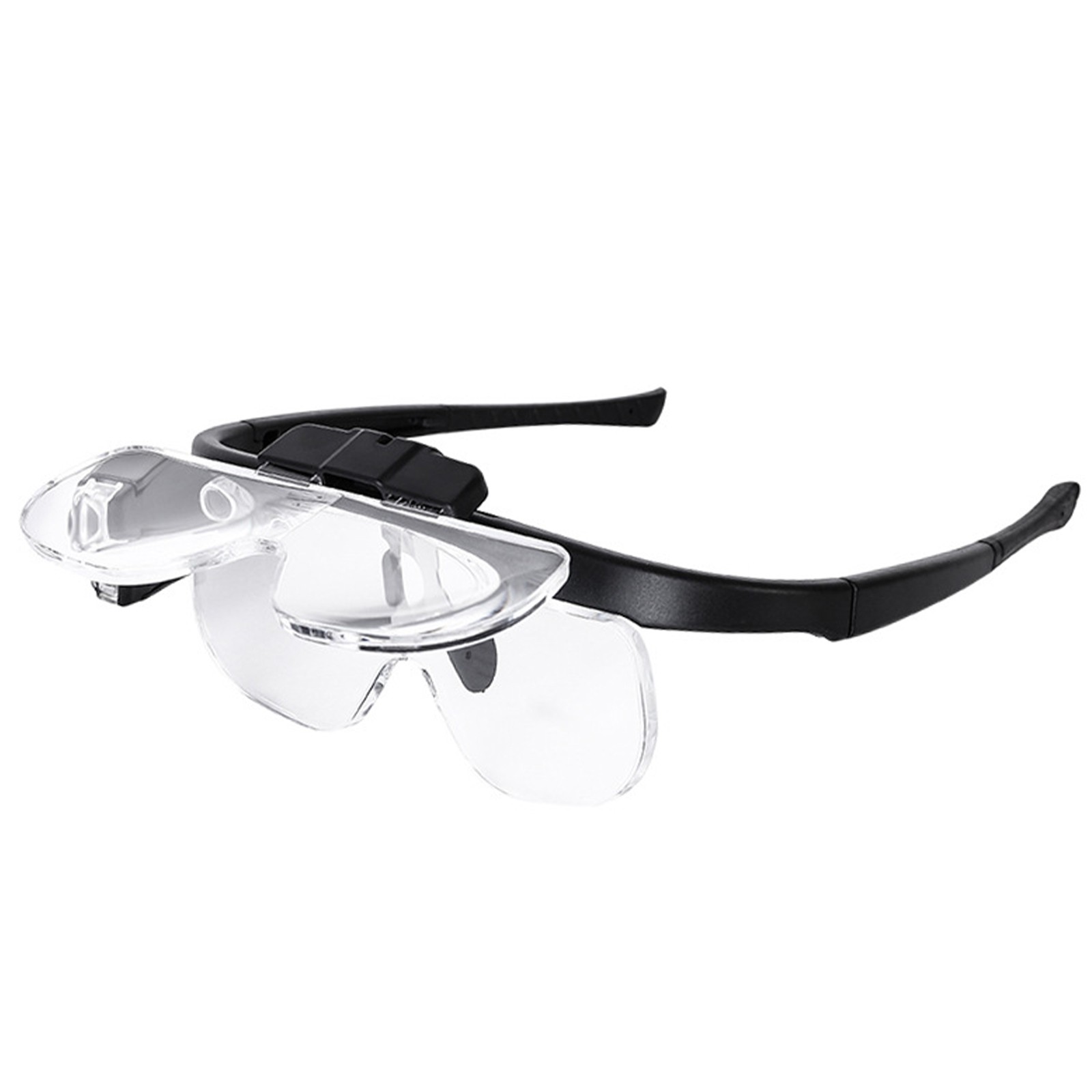 Max 4.5X Focus Flip up Magnifying Glasses USB Power LED Headband Loupe Magnifier