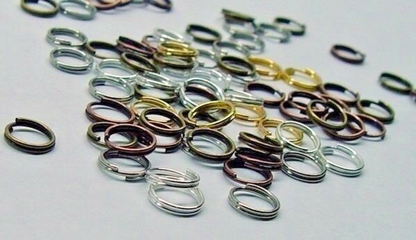 8mm SPLIT RINGS ~Color MIX (Double jump ring) Connectors Jewelry Findings 5/16″