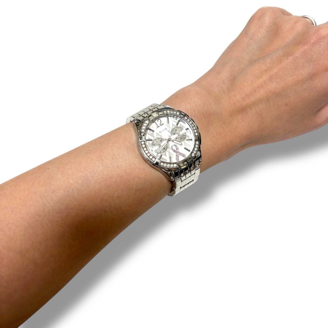 Function Confirmed GUESS Ladies’ Wristwatch Sparkling Pink