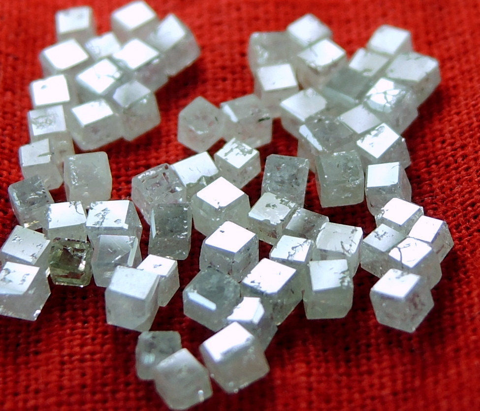 Natural Loose Diamond Polished Undrilled Cube White 1.70 to 2.50 MM 5 Pcs J12