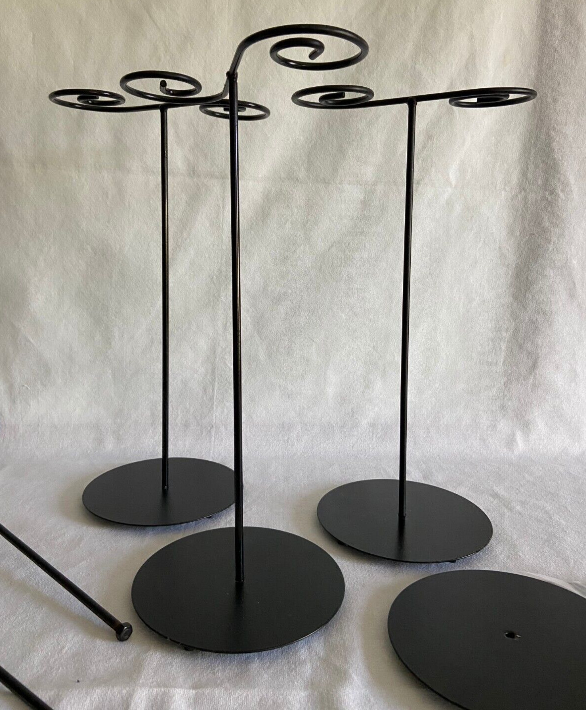 5 Tall Black Metal Wire Countertop Jewelry Display Stand Hanging Necklace 14.5″