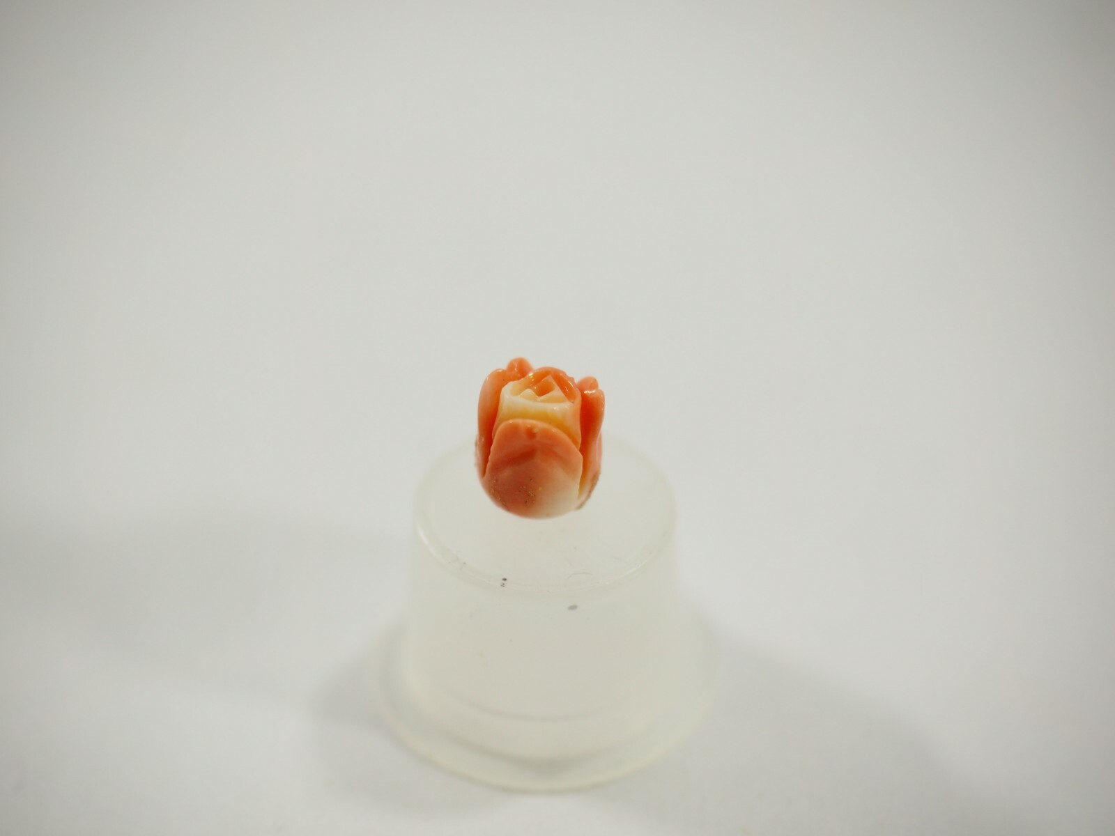 Vintage Top Quality Precious Angel Skin Pink Coral Carved 3-D Rose Cabochons NOS