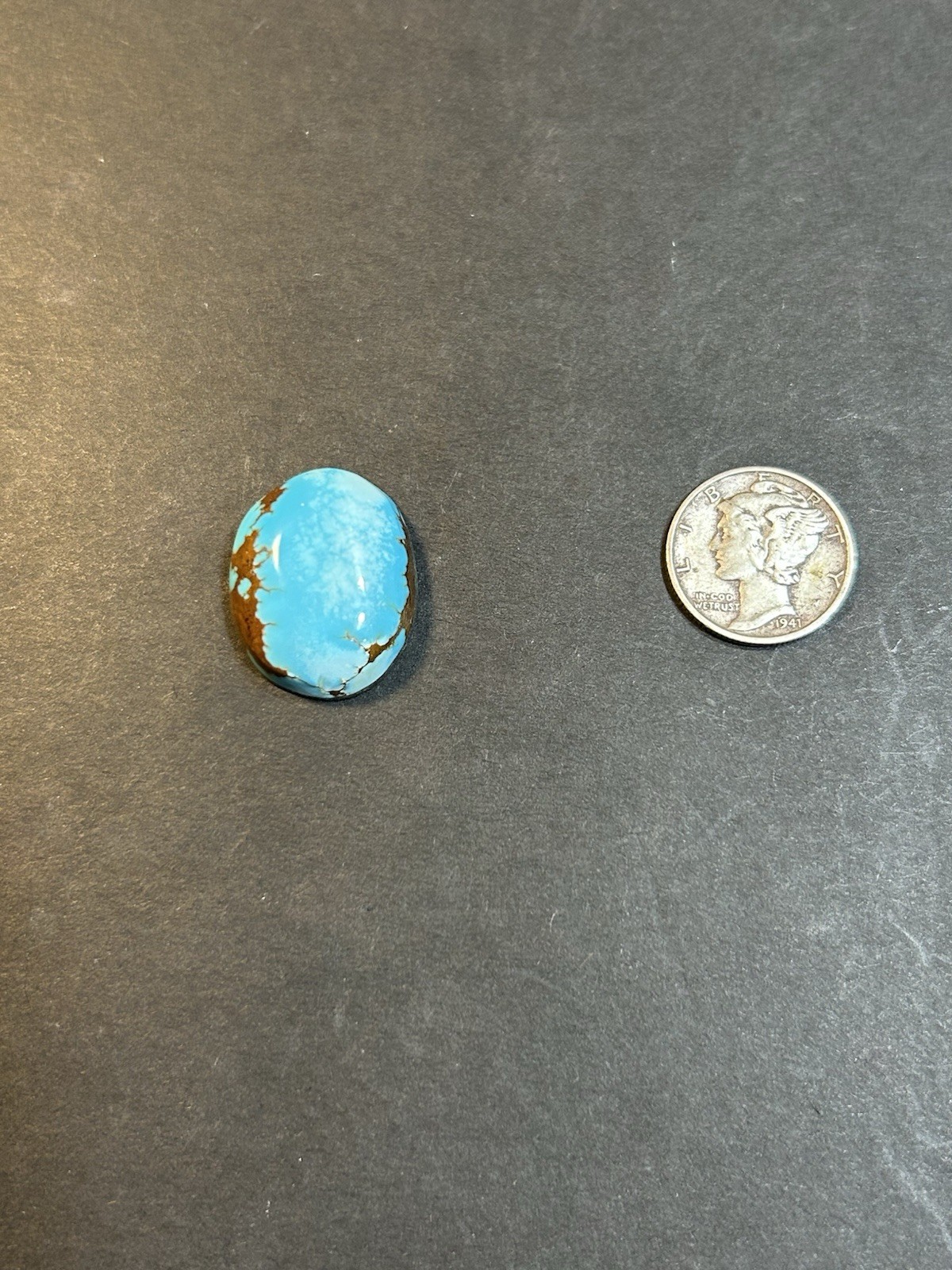 Egyptian Turquoise Cabochon, 17.0 carats, bright blue, ships from Arizona