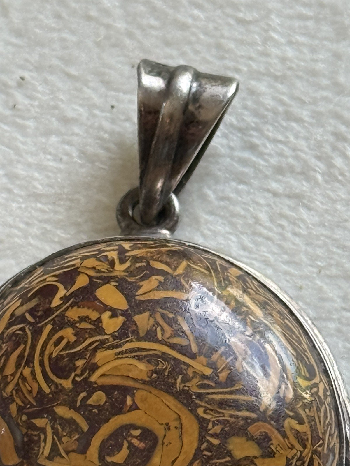 925 Sterling Mariam Jasper Oval Pendant Bezel 23.95g