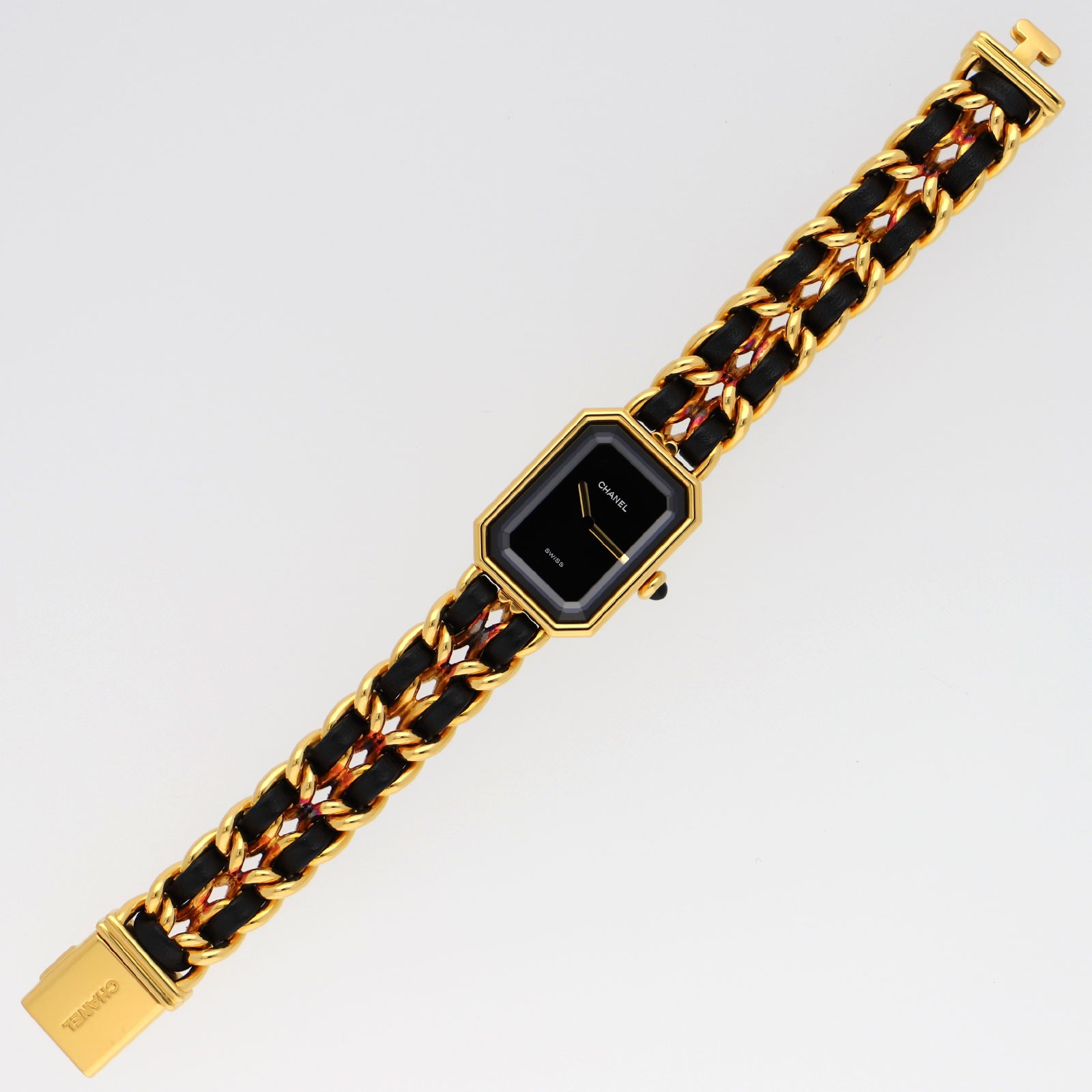 CHANEL H0001 Premiere M black Dial Quartz Gold Plated Leather Women’s