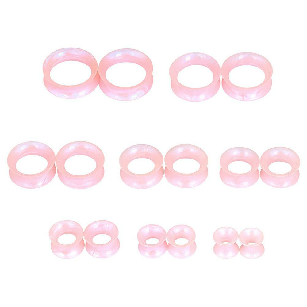 2PCS Colorful Thin Silicone Ear Gauges Soft Ear Plugs Ear Skins Tunnels Earrings
