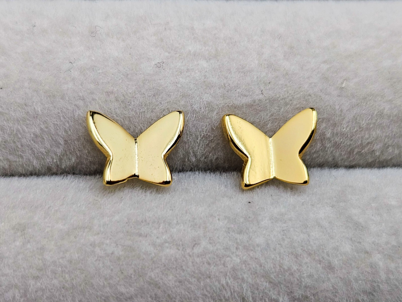 Butterfly Gold Plated Sterling Silver Dainty Stud Earrings