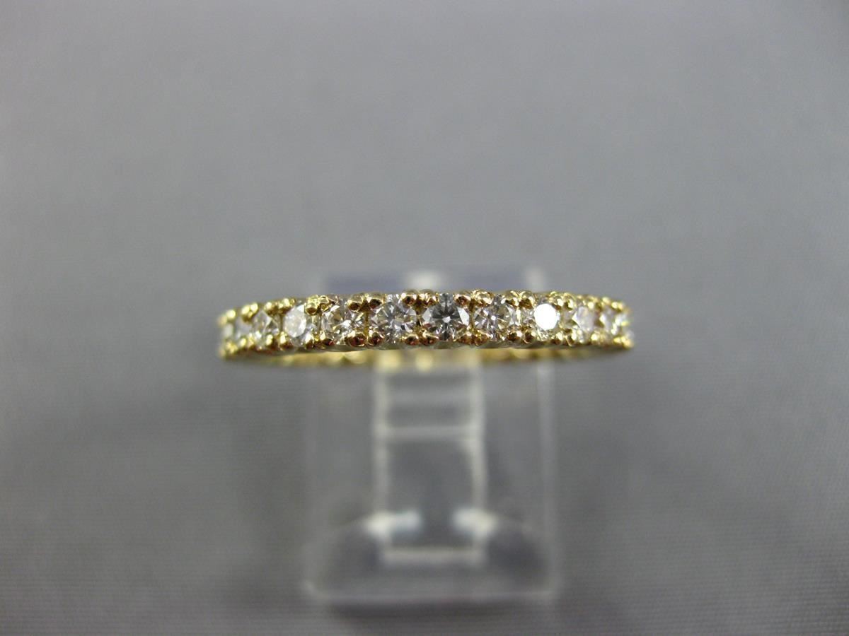 ESTATE 1.08CT DIAMOND 14KT YELLOW GOLD ETERNITY WEDDING ANNIVERSARY RING #25528