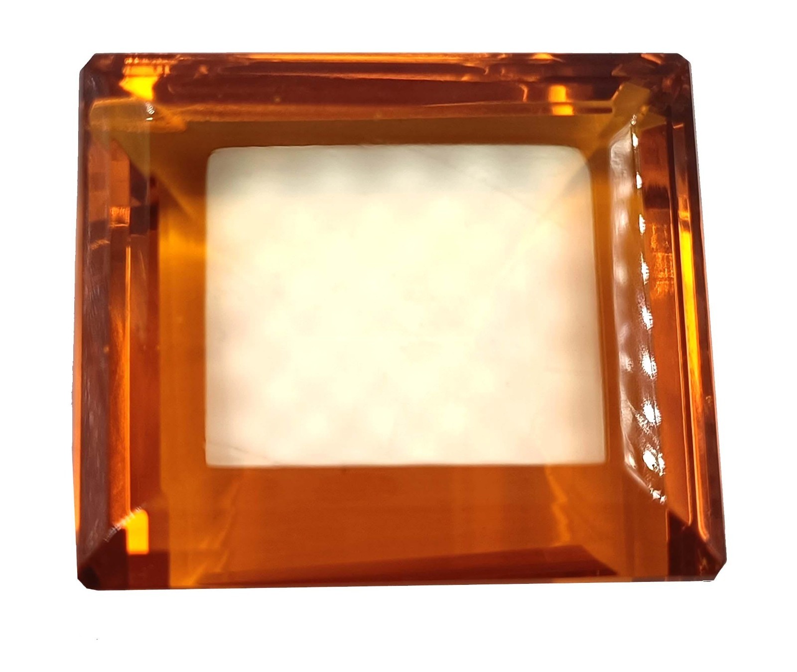 Stunning 736.80 Ct Natural Orange Sapphire Emerald Shape Certified Gemstone 5DNZ
