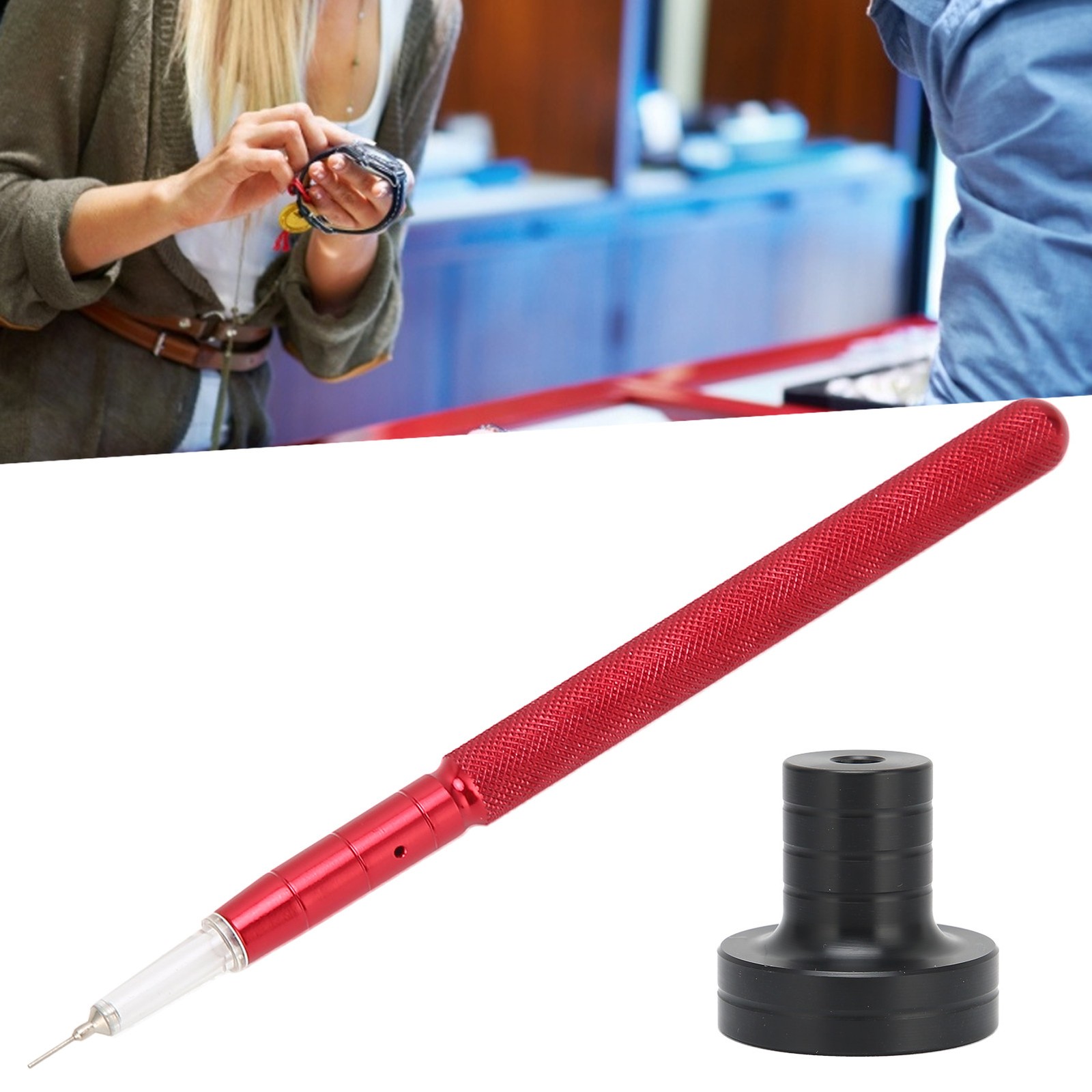 Alloy Watch Oiler Pen Lubricant Oil Needle Pen Base Set Watchmaker Repair Tool