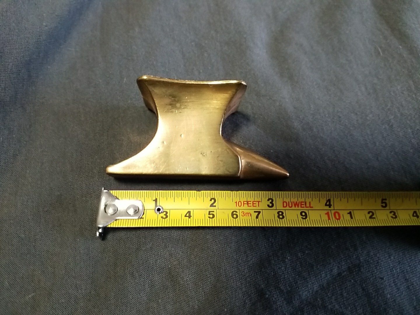 vintage brass jeweler’s anvil, used