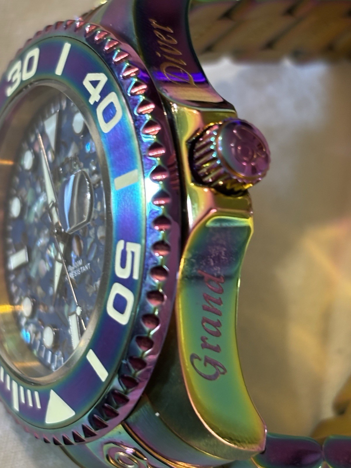 Invicta Grand Diver Men’s Automatic MOP Multicolor Dial Watch model 35760