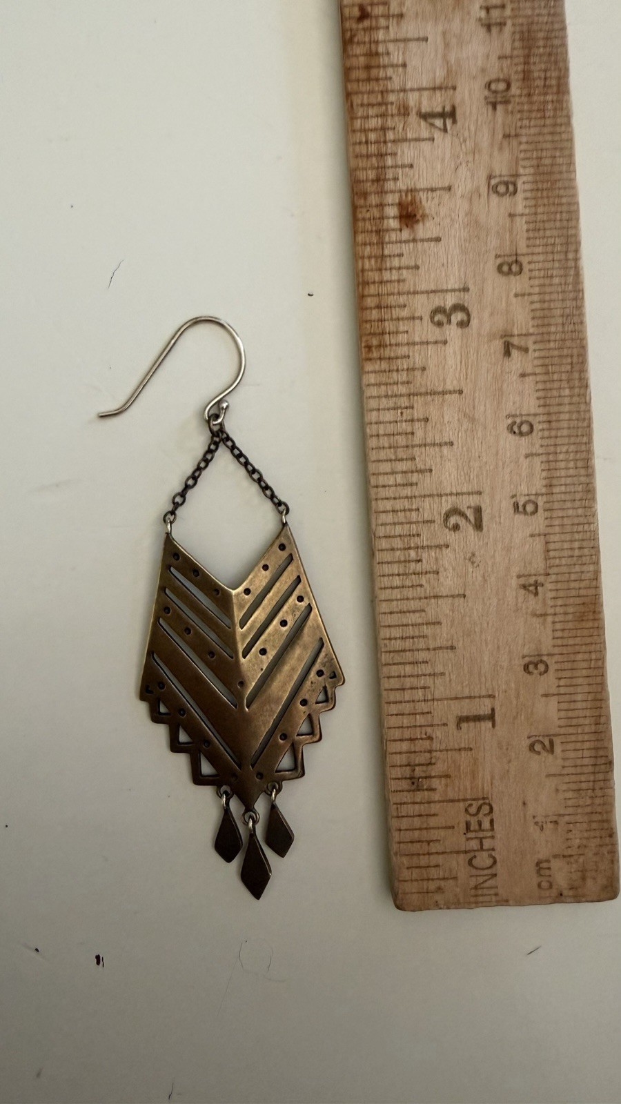 Silpada Retired Brass Geometric Earrings