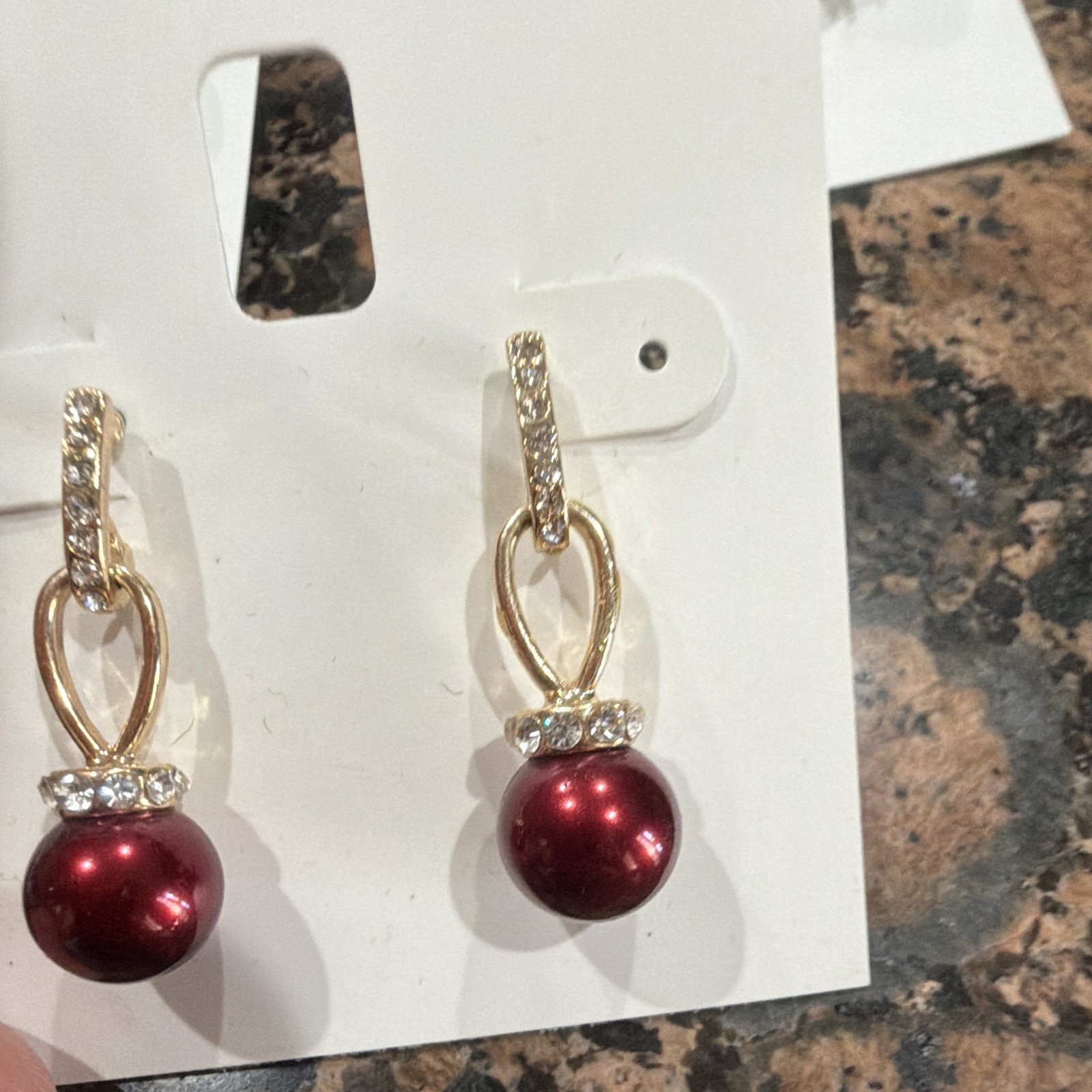 Charter Club Imitation Pearl & Crystal Gold-Tone Stud and Dangle Earrings Set