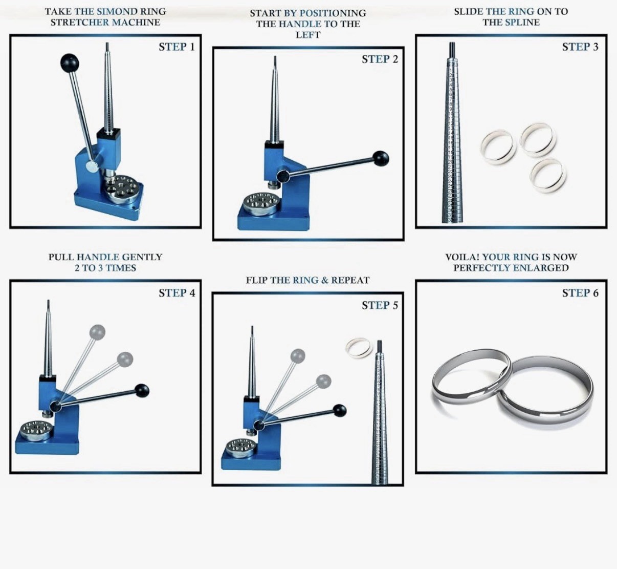 SIMOND STORE Ring Stretcher Reducer & Enlarger Size Adjustment Tool
