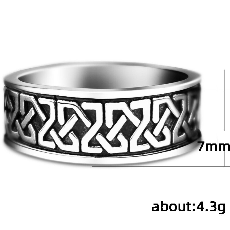 Classic Celtic Knot Authentic Vintage Band Xmas Gift Ring Silver Plated Ring