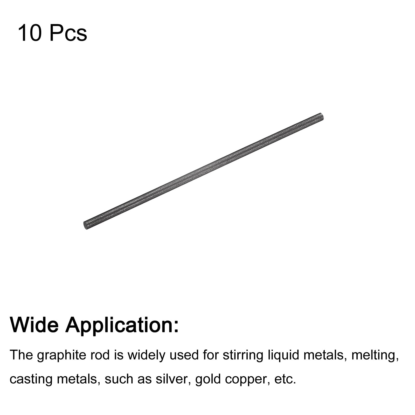 Graphite Stirring Rod Cylinder Stick Carbon Rod 100x3mm Black for Electrode, …