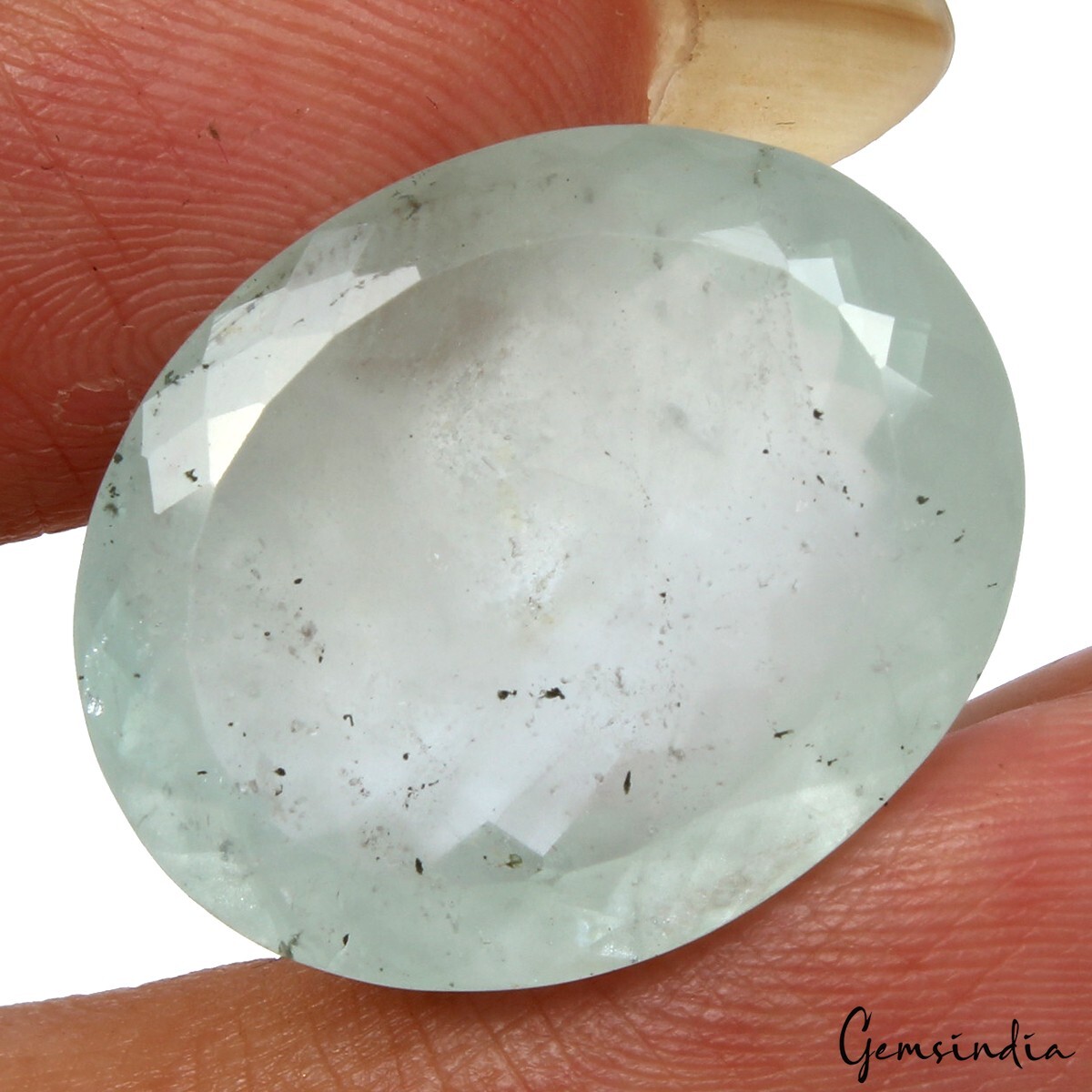20.50 Cts Natural Unheated Aqua Blue Aquamarine Oval Cu Huge Size Gem For Ring