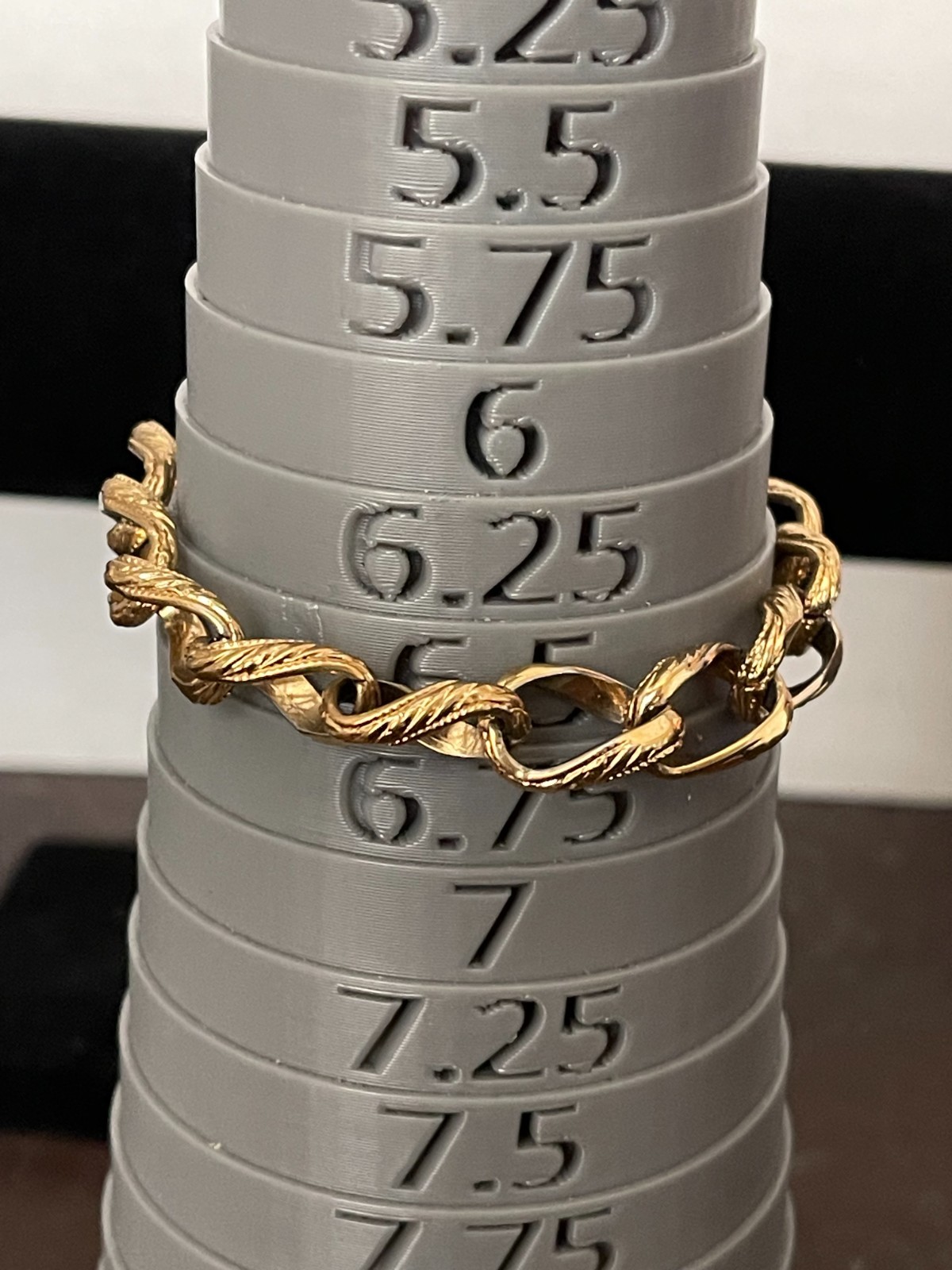 Vintage Monet Bracelet Textured Gold Tone Chain Link Signed & Marked with Safety