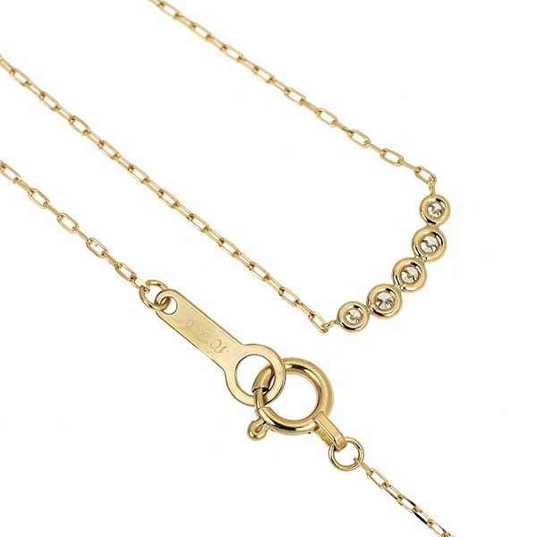 4℃ K10YG diamond pendant necklace – Auth free shipping from Japan- Auth SELBY_JA