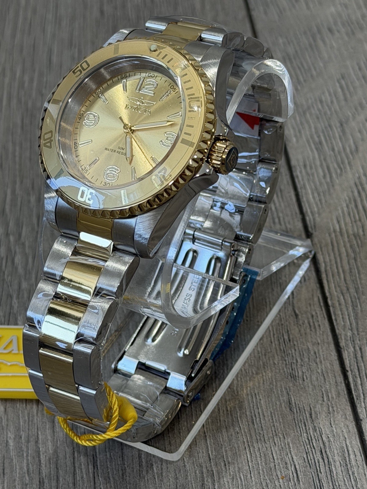 Invicta Specialty 69725 41mm Gold Dial Two Tone Quartz Men’s Watch New