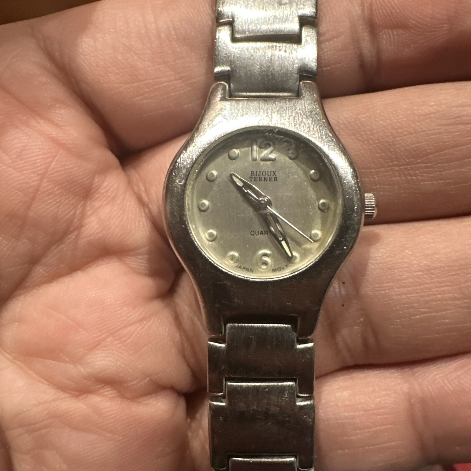 Working* Bijoux Terner Womens watch Silver Toned Quartz Watch New Battery !