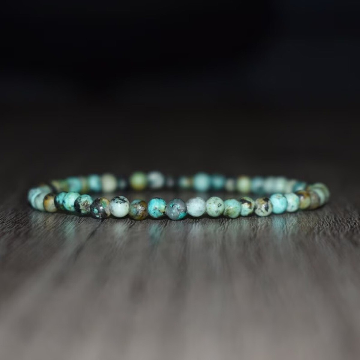 Natural African Turquoise Stretch Bracelet 4mm Beads Reiki Healing Crystal Gifts